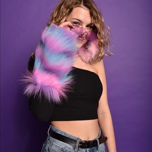 Cotton candy one sleeve top